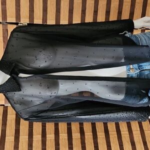 JKara beaded sheer jacket